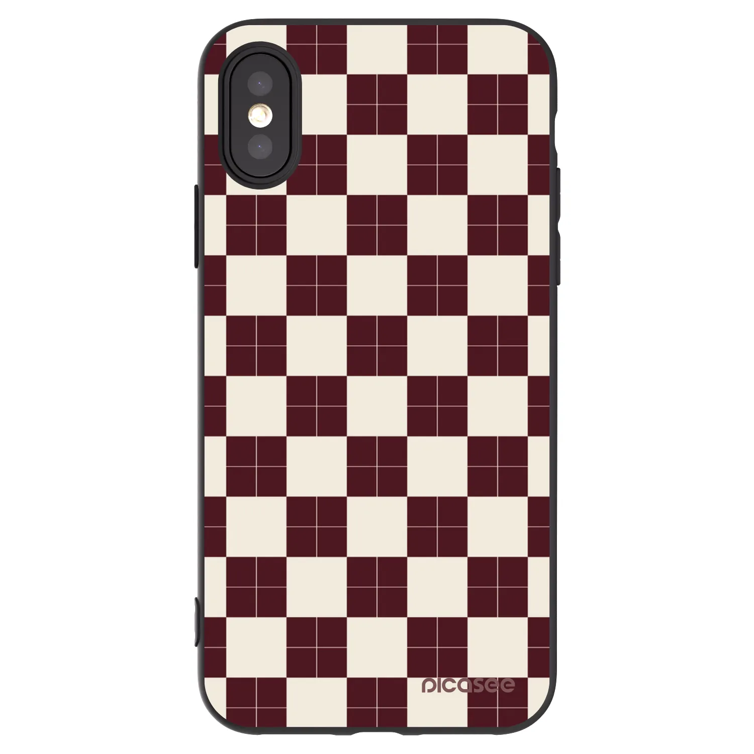Picasee silikonski črni ovitek za Apple iPhone X/XS - Checked Away