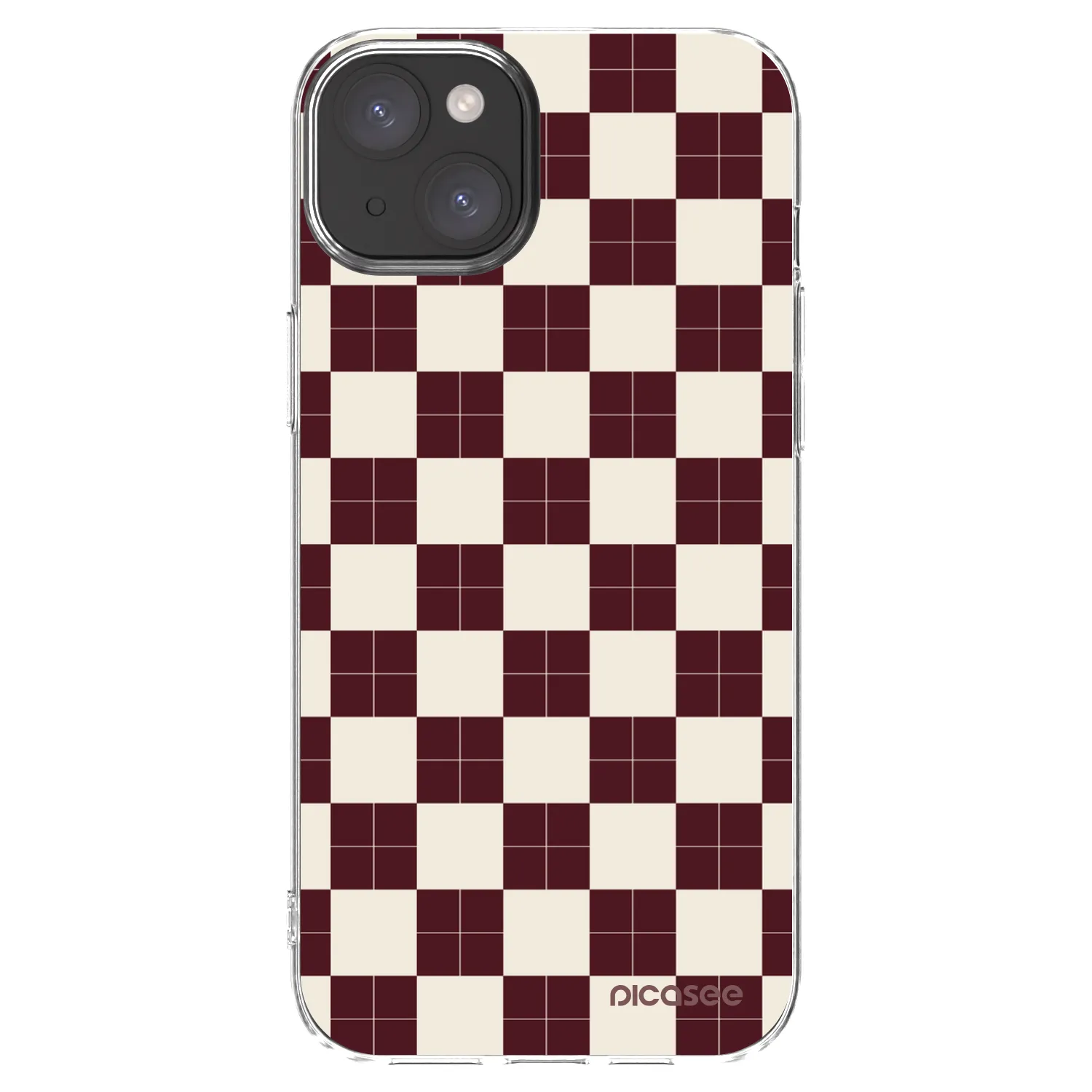 Picasee silikonski prozorni ovitek za Apple iPhone 15 Plus - Checked Away