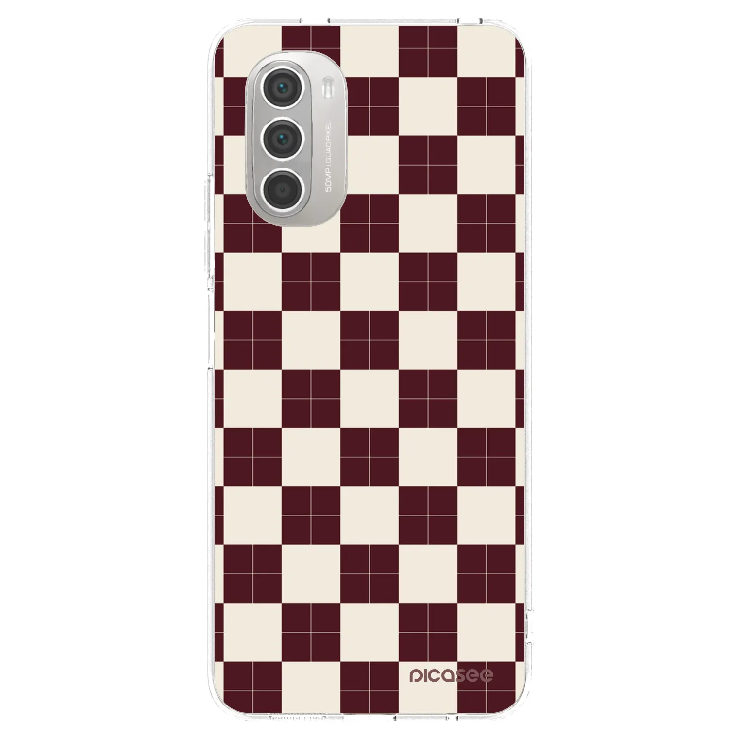 Picasee silikonski prozorni ovitek za Motorola Moto G51 - Checked Away