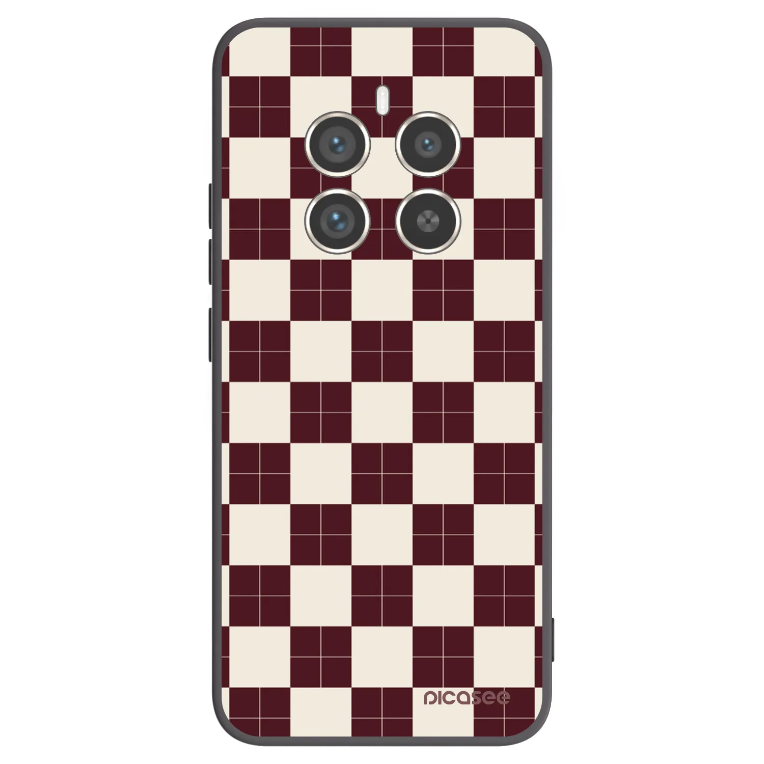 Picasee silikonski črni ovitek za Realme 12 Pro 5G - Checked Away