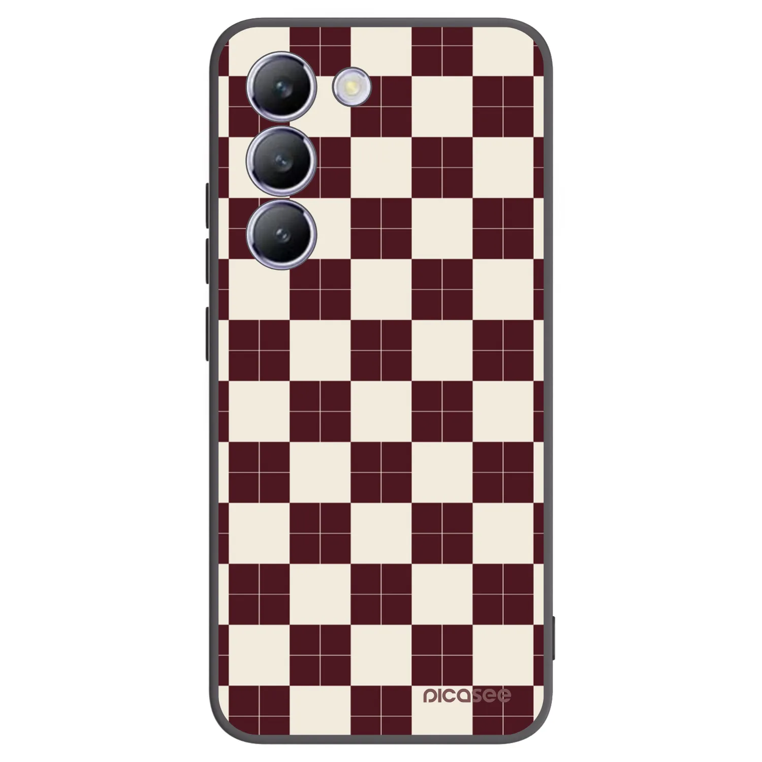 Picasee silikonski črni ovitek za Vivo V40 SE 5G - Checked Away