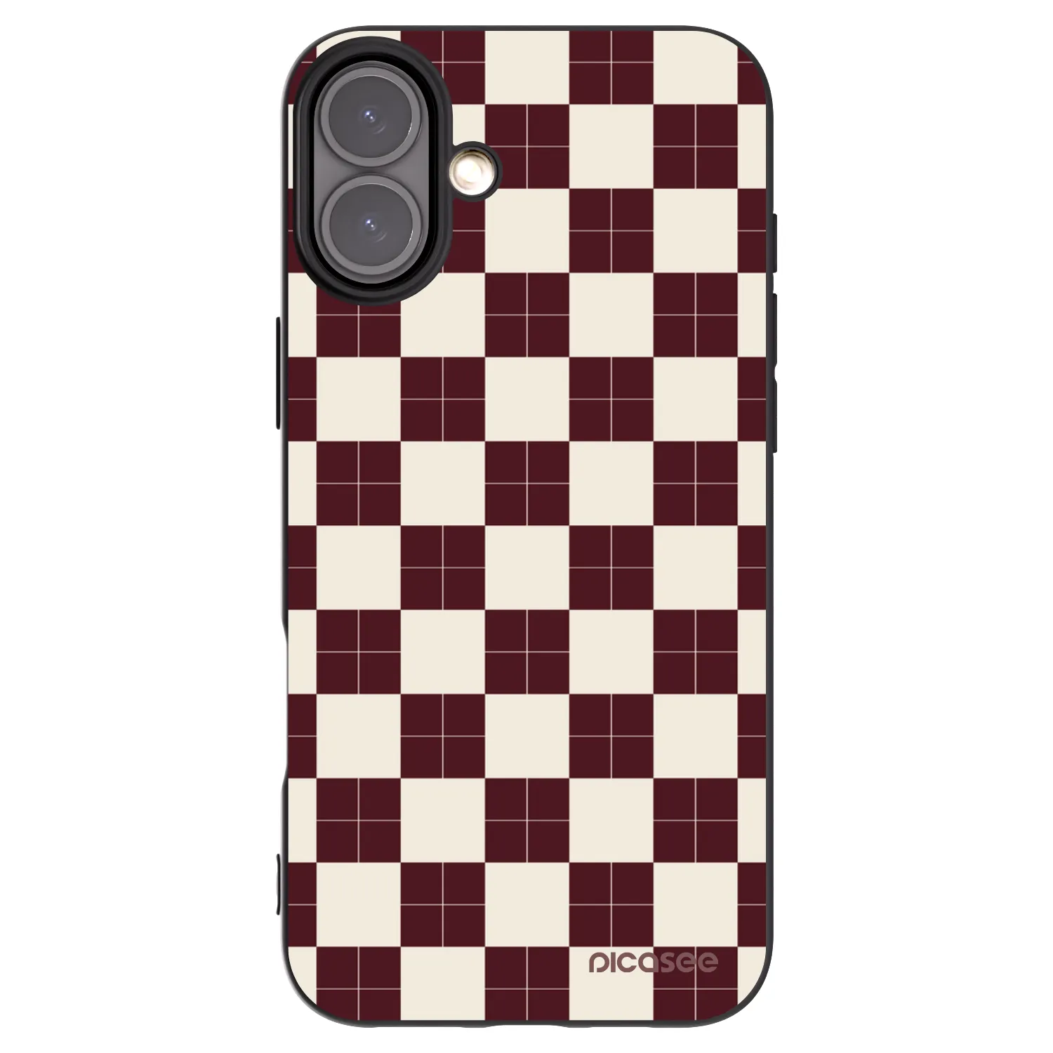 Picasee silikonski črni ovitek za Apple iPhone 16 Plus - Checked Away