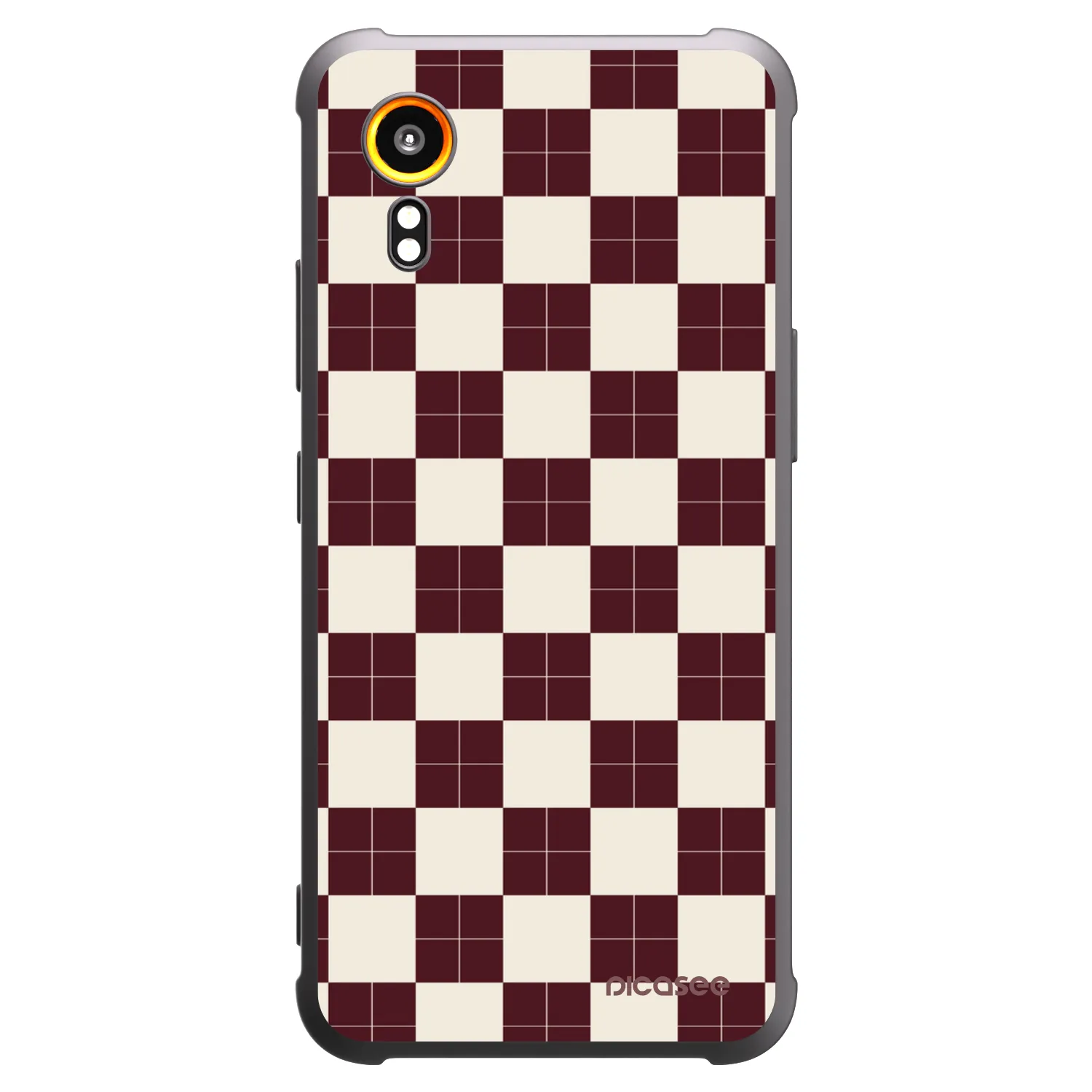 Picasee silikonski črni ovitek za Samsung Galaxy XCover 7 - Checked Away