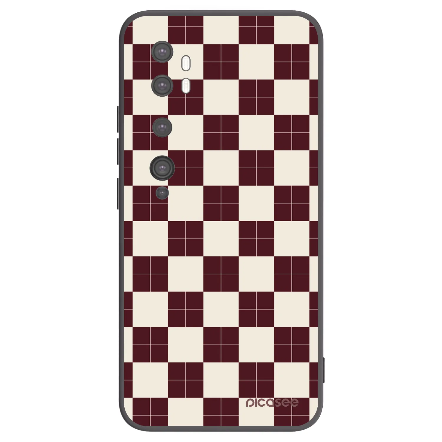 Picasee silikonski črni ovitek za Xiaomi Mi Note 10 (Pro) - Checked Away