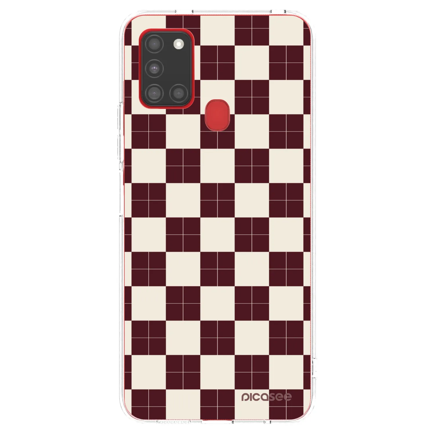 Picasee silikonski prozorni ovitek za Samsung Galaxy A21s - Checked Away