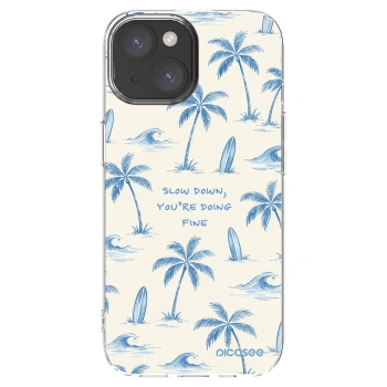 Picasee silikonski prozorni ovitek za Apple iPhone 15 - Slow Tide