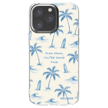 Picasee silikonski prozorni ovitek za Apple iPhone 15 Pro Max - Slow Tide