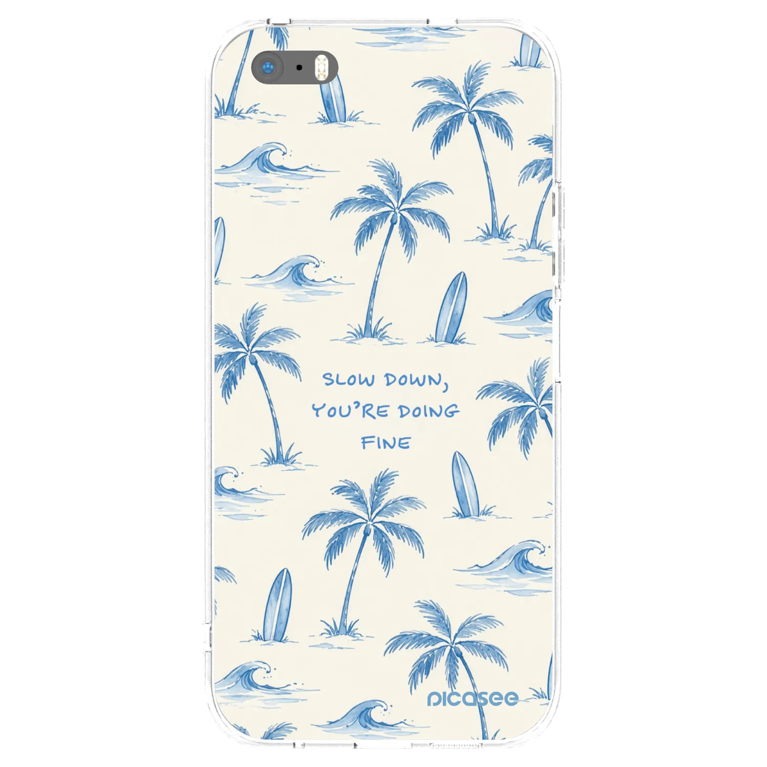 Picasee silikonski prozorni ovitek za Apple iPhone 5/5S/SE - Slow Tide