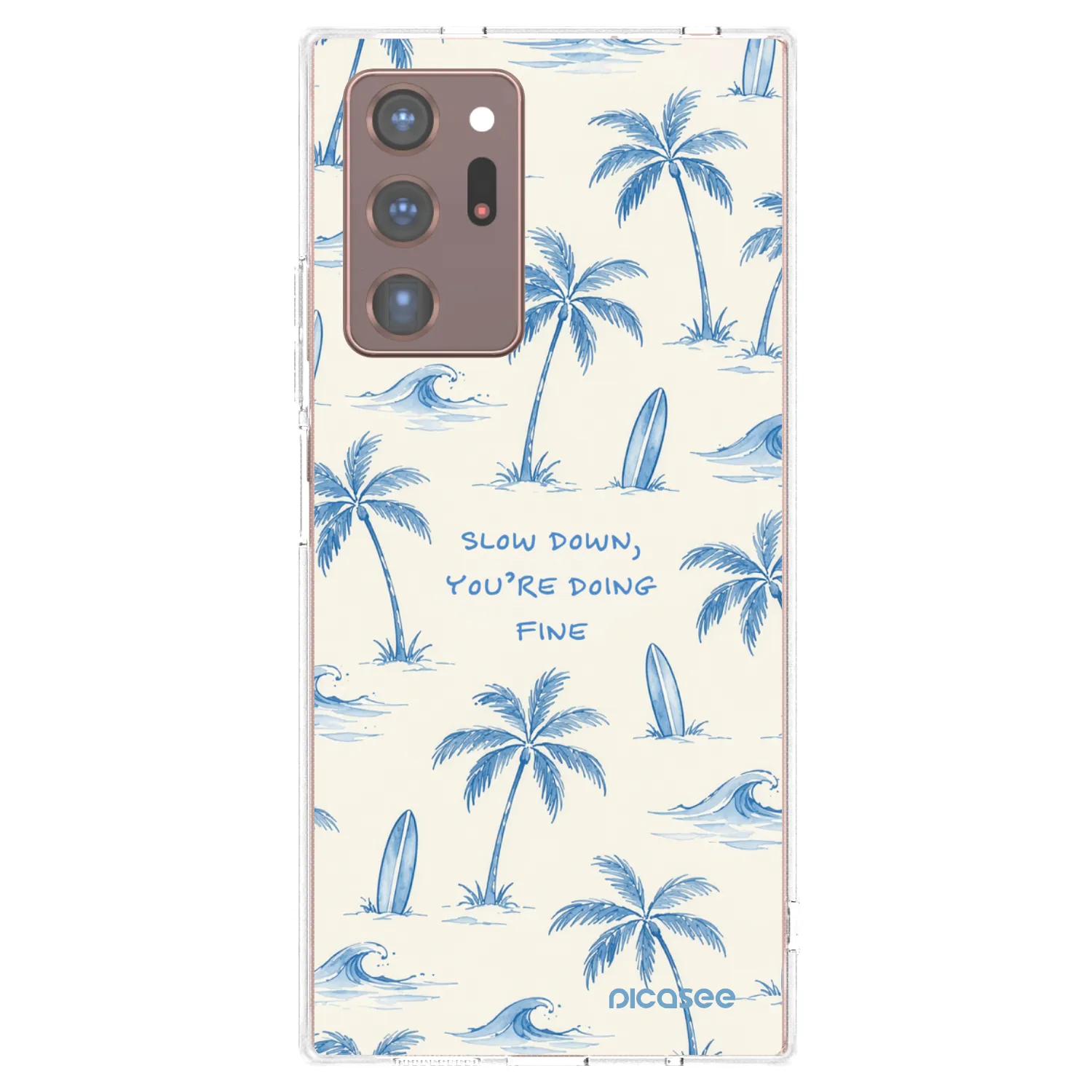 Picasee silikonski prozorni ovitek za Samsung Galaxy Note 20 Ultra - Slow Tide