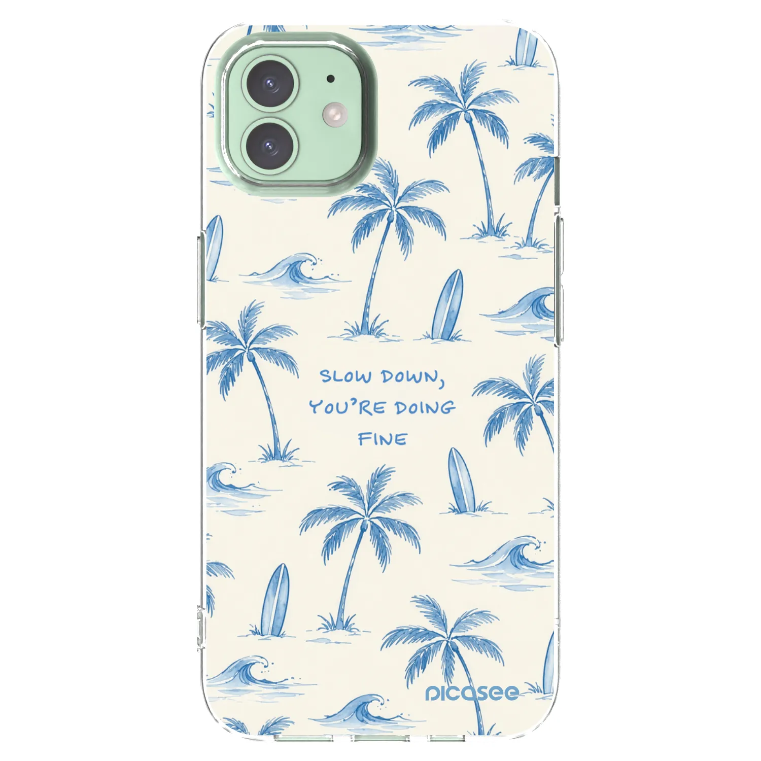 Picasee silikonski prozorni ovitek za Apple iPhone 12 - Slow Tide