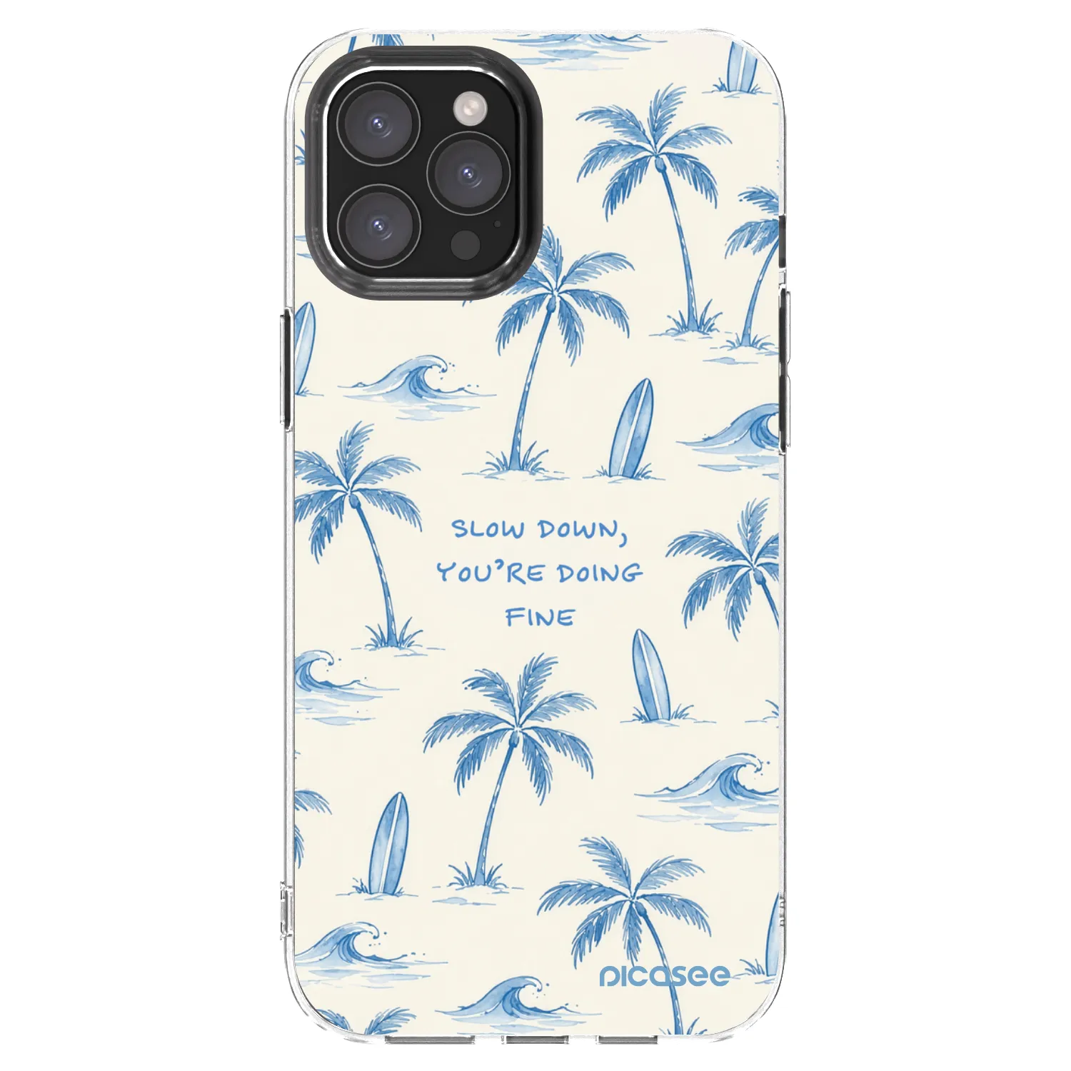 Picasee silikonski prozorni ovitek za Apple iPhone 12 Pro Max - Slow Tide