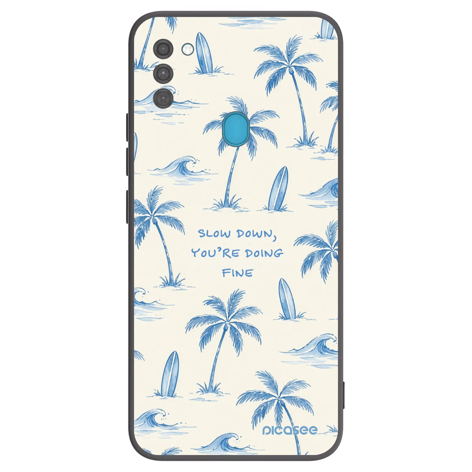 Picasee silikonski črni ovitek za Samsung Galaxy M11 - Slow Tide
