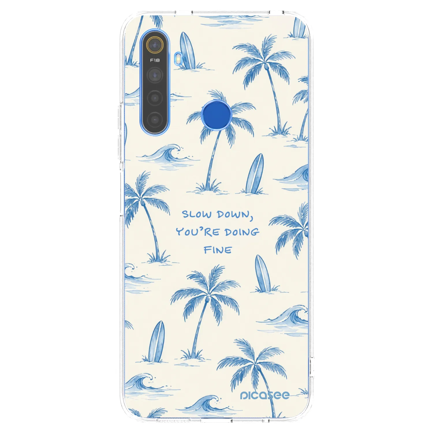 Picasee silikonski prozorni ovitek za Realme 5 - Slow Tide