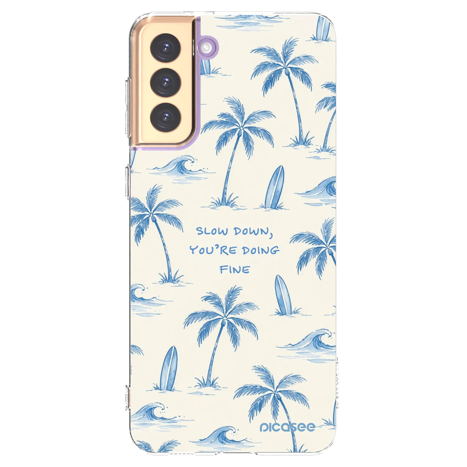 Picasee silikonski prozorni ovitek za Samsung Galaxy S21+ 5G G996F - Slow Tide