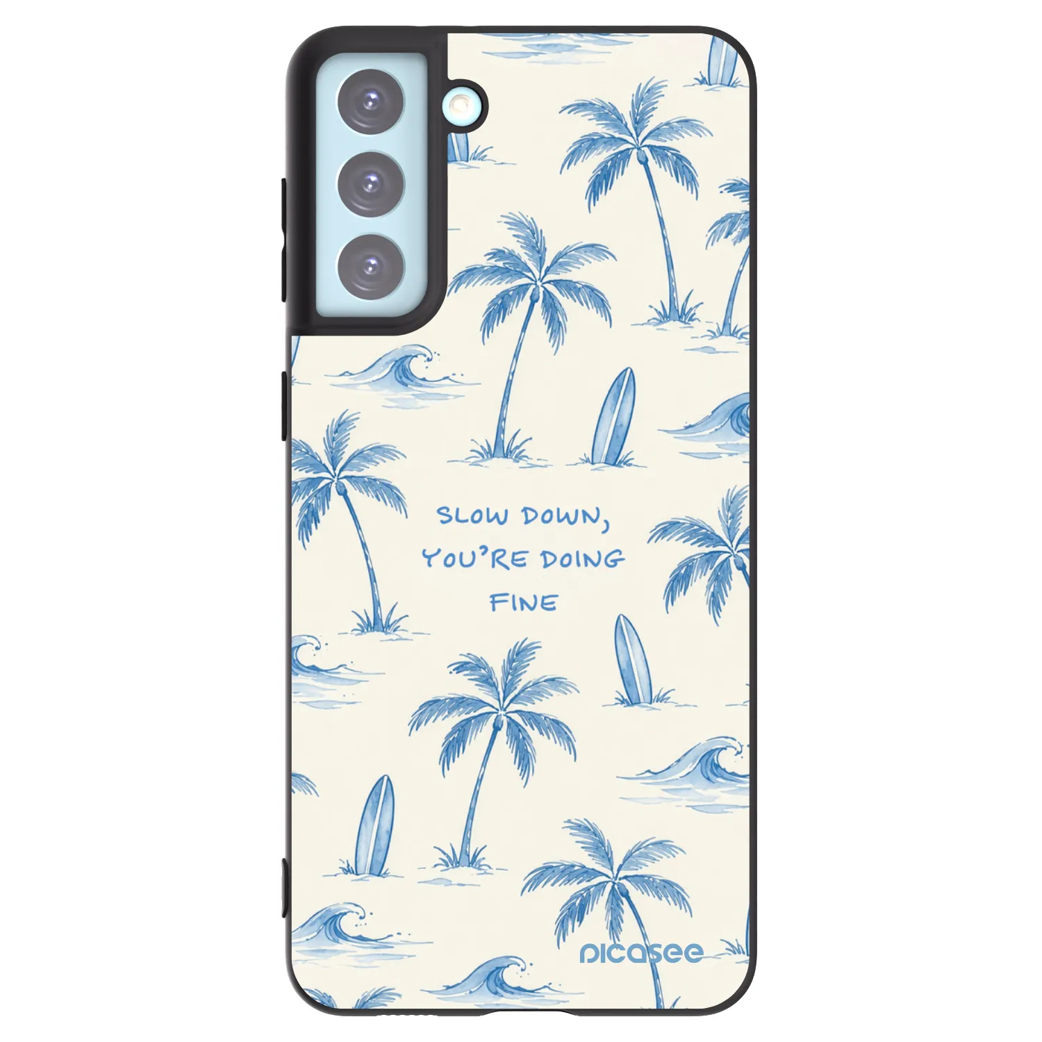 Picasee silikonski črni ovitek za Samsung Galaxy S21+ 5G G996F - Slow Tide