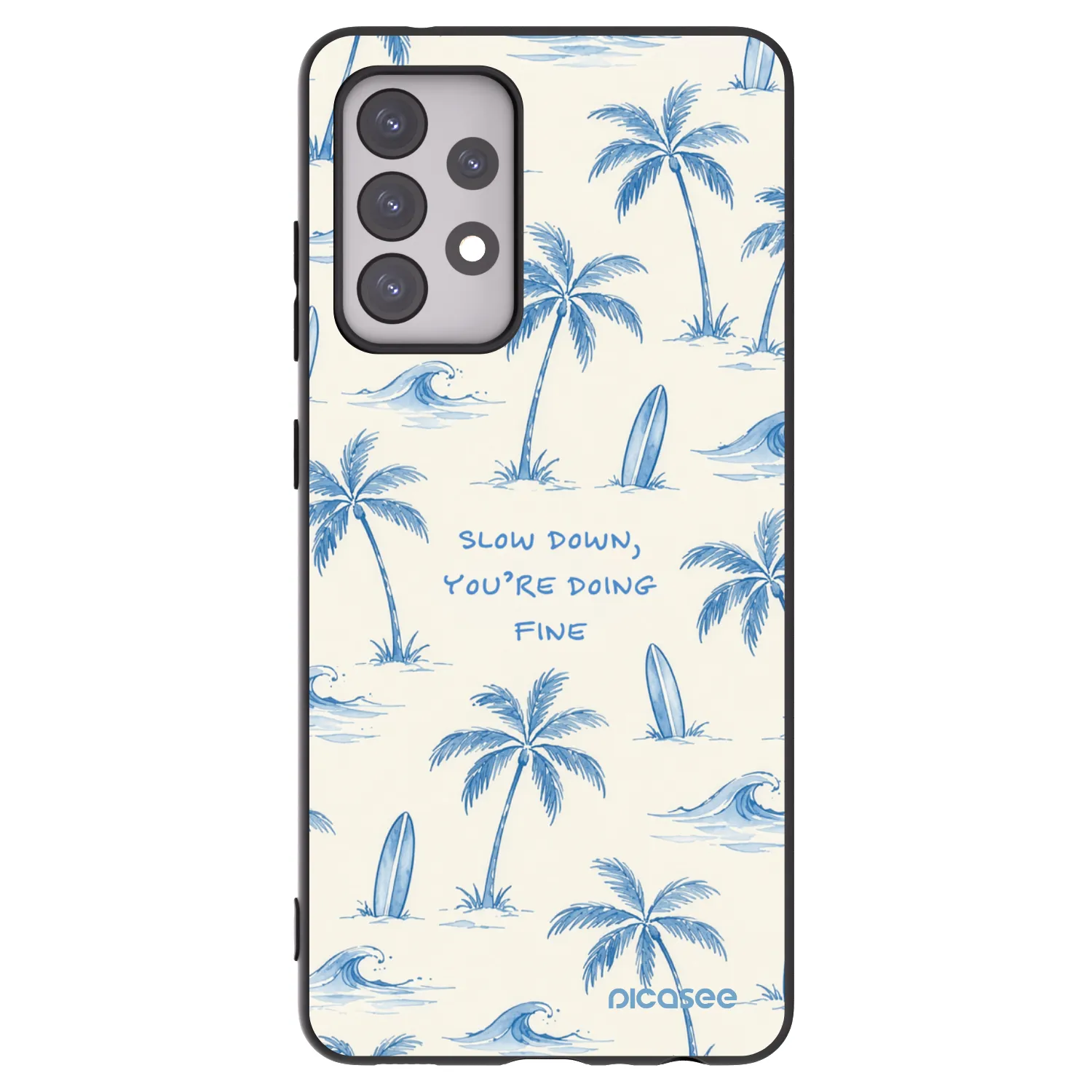 Picasee silikonski črni ovitek za Samsung Galaxy A52 5G A525F - Slow Tide