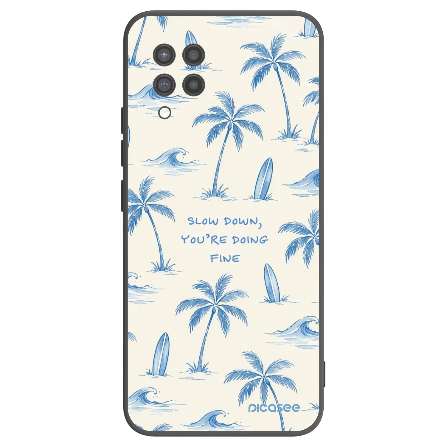 Picasee silikonski črni ovitek za Samsung Galaxy A42 A426B - Slow Tide