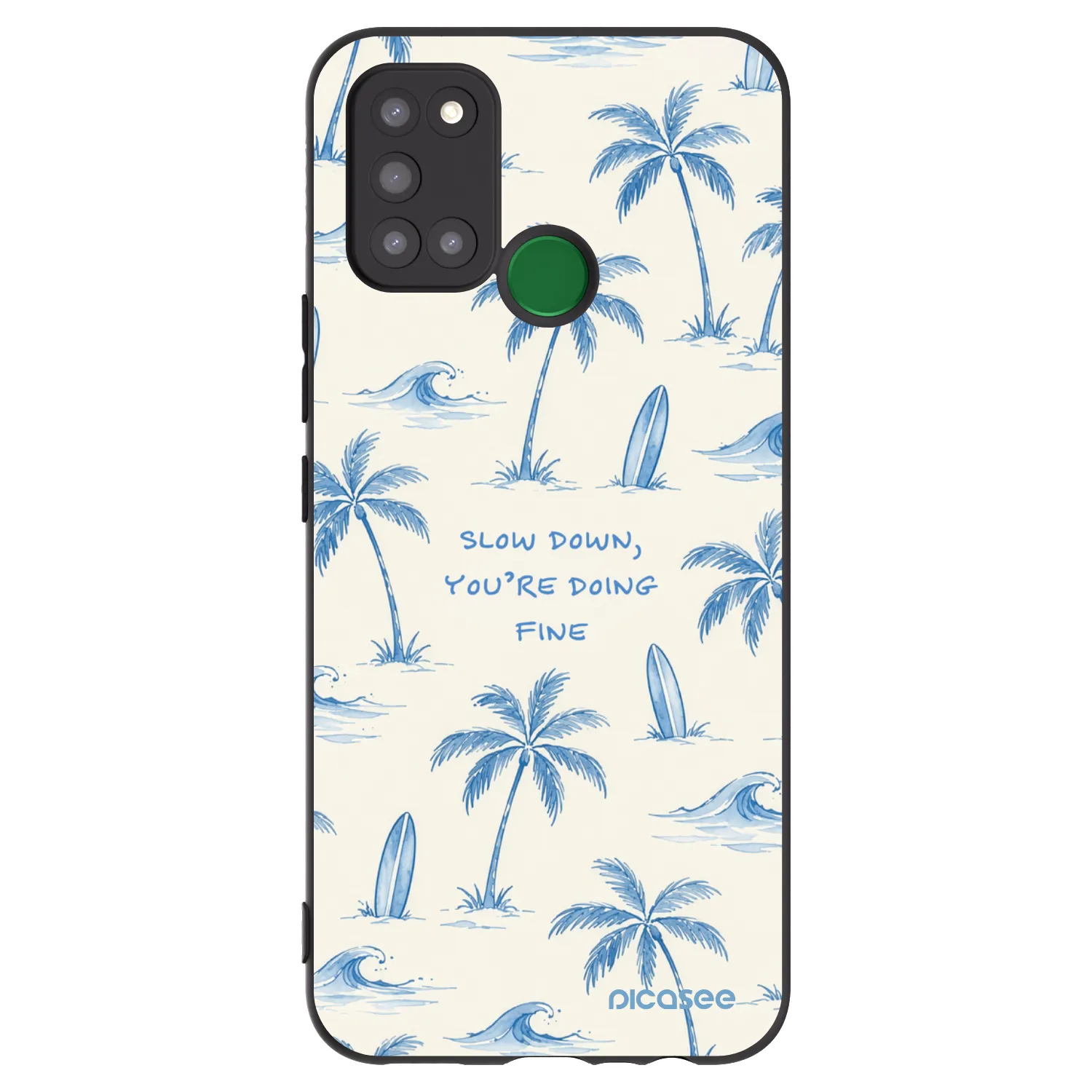 Picasee silikonski črni ovitek za Realme 7i - Slow Tide