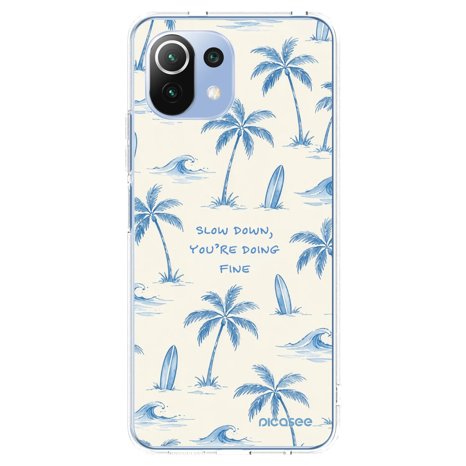 Picasee silikonski prozorni ovitek za Xiaomi Mi 11 Lite - Slow Tide