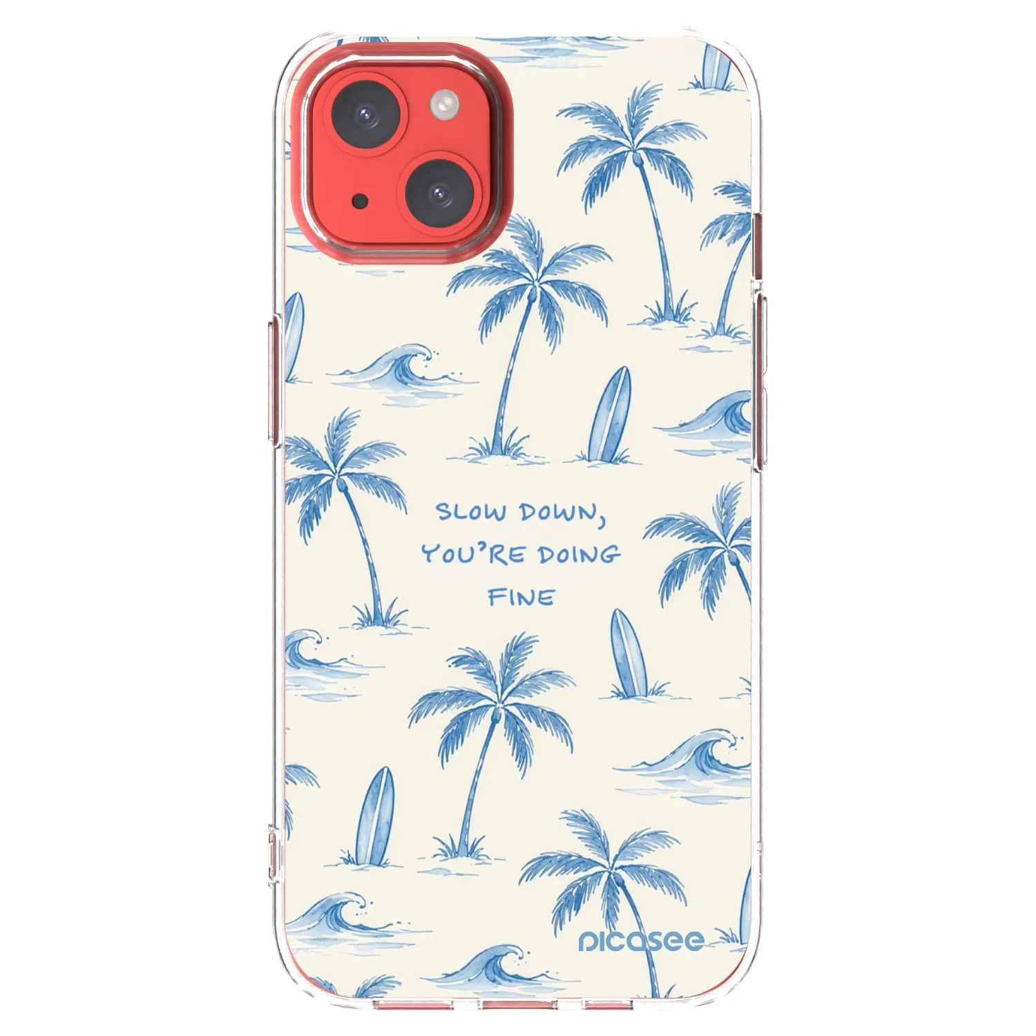 Picasee silikonski prozorni ovitek za Apple iPhone 13 - Slow Tide