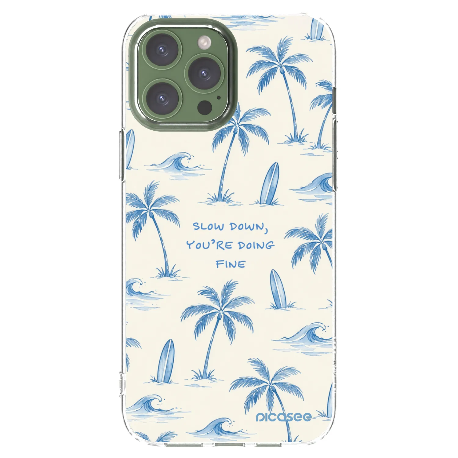 Picasee silikonski prozorni ovitek za Apple iPhone 13 Pro Max - Slow Tide