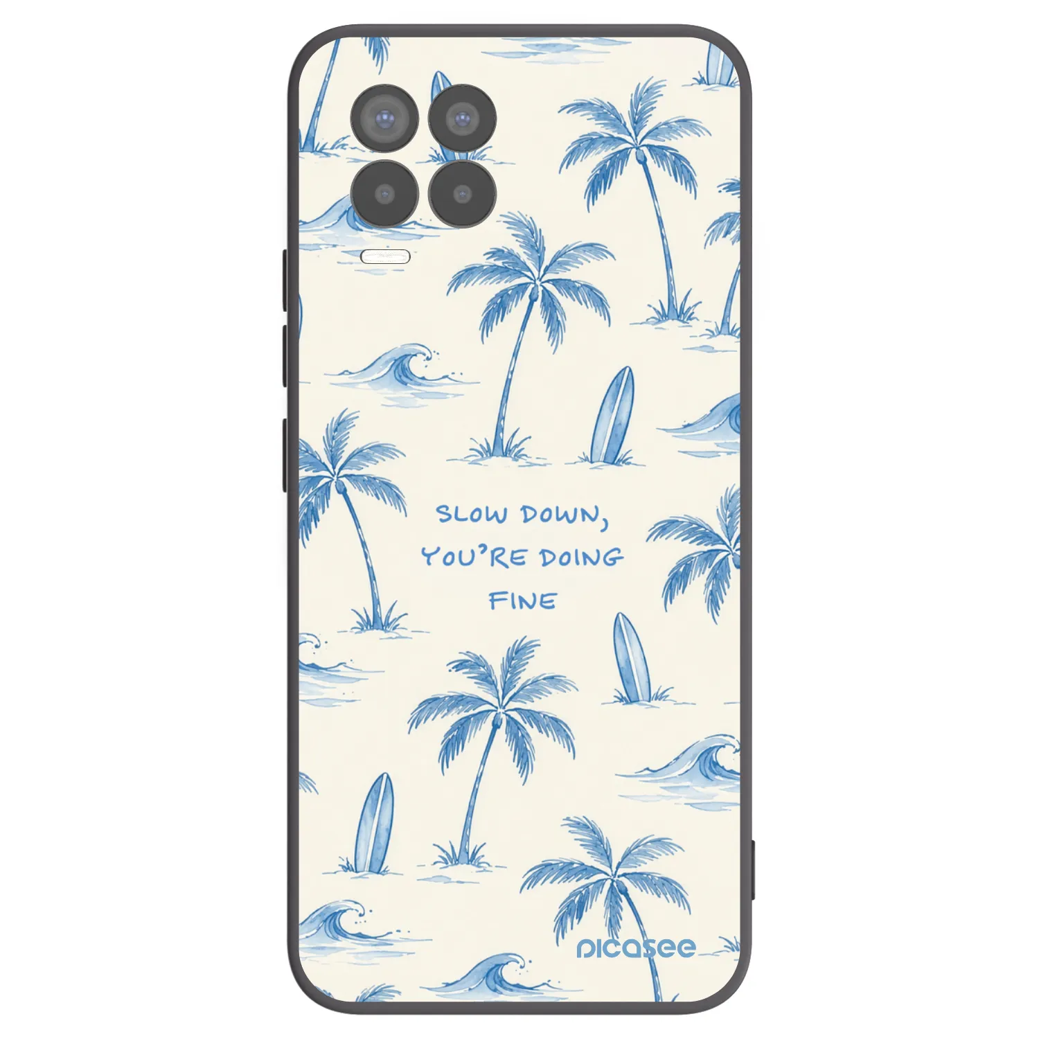 Picasee silikonski črni ovitek za Realme 8 4G - Slow Tide