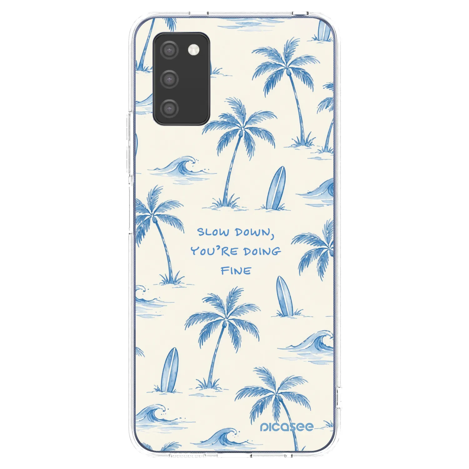 Picasee silikonski prozorni ovitek za Samsung Galaxy A02s A025G - Slow Tide