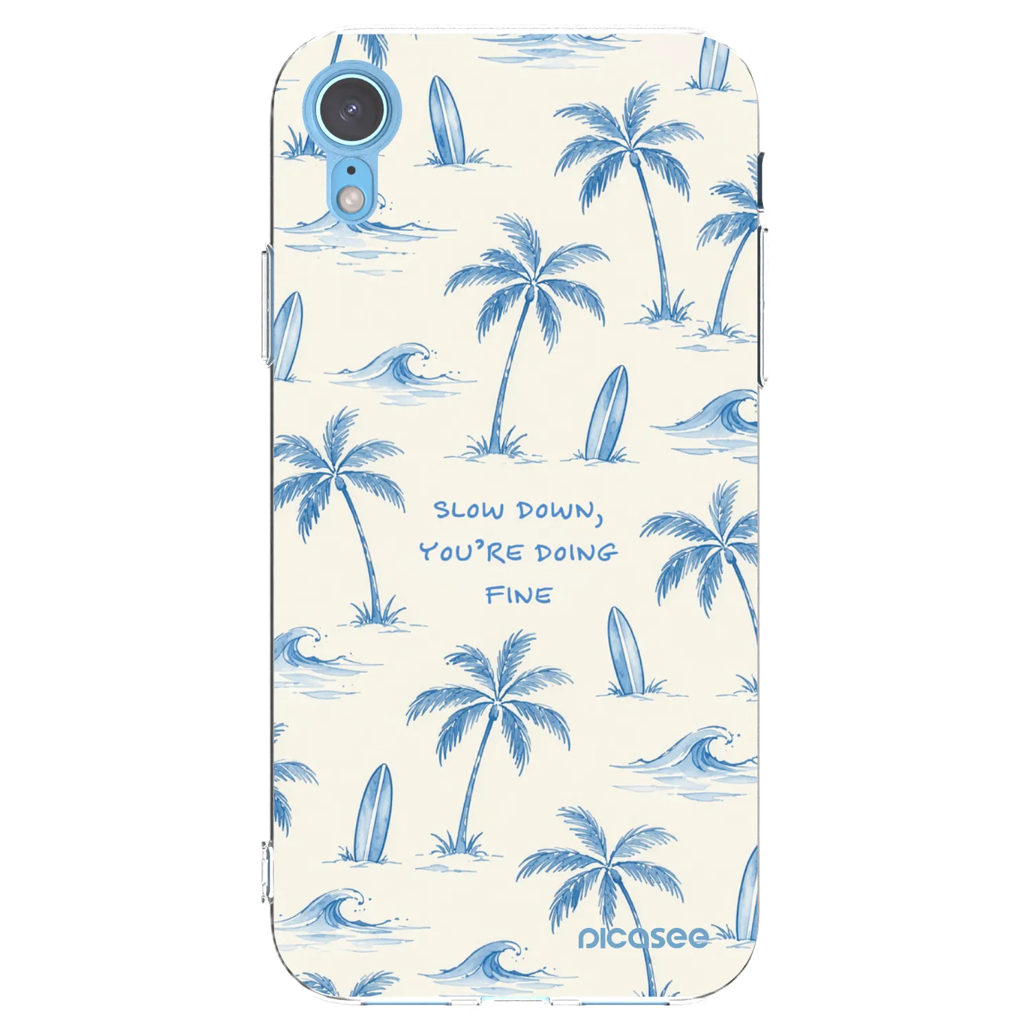 Picasee silikonski prozorni ovitek za Apple iPhone XR - Slow Tide