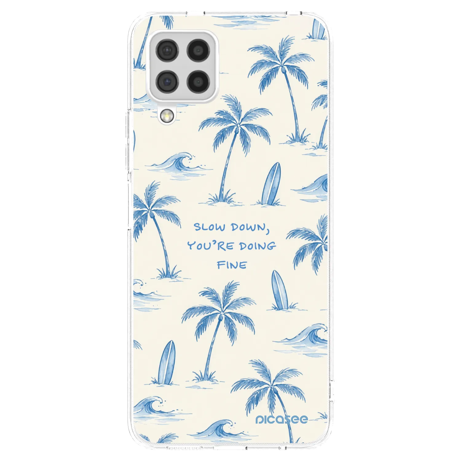 Picasee silikonski prozorni ovitek za Samsung Galaxy A22 A225F 4G - Slow Tide