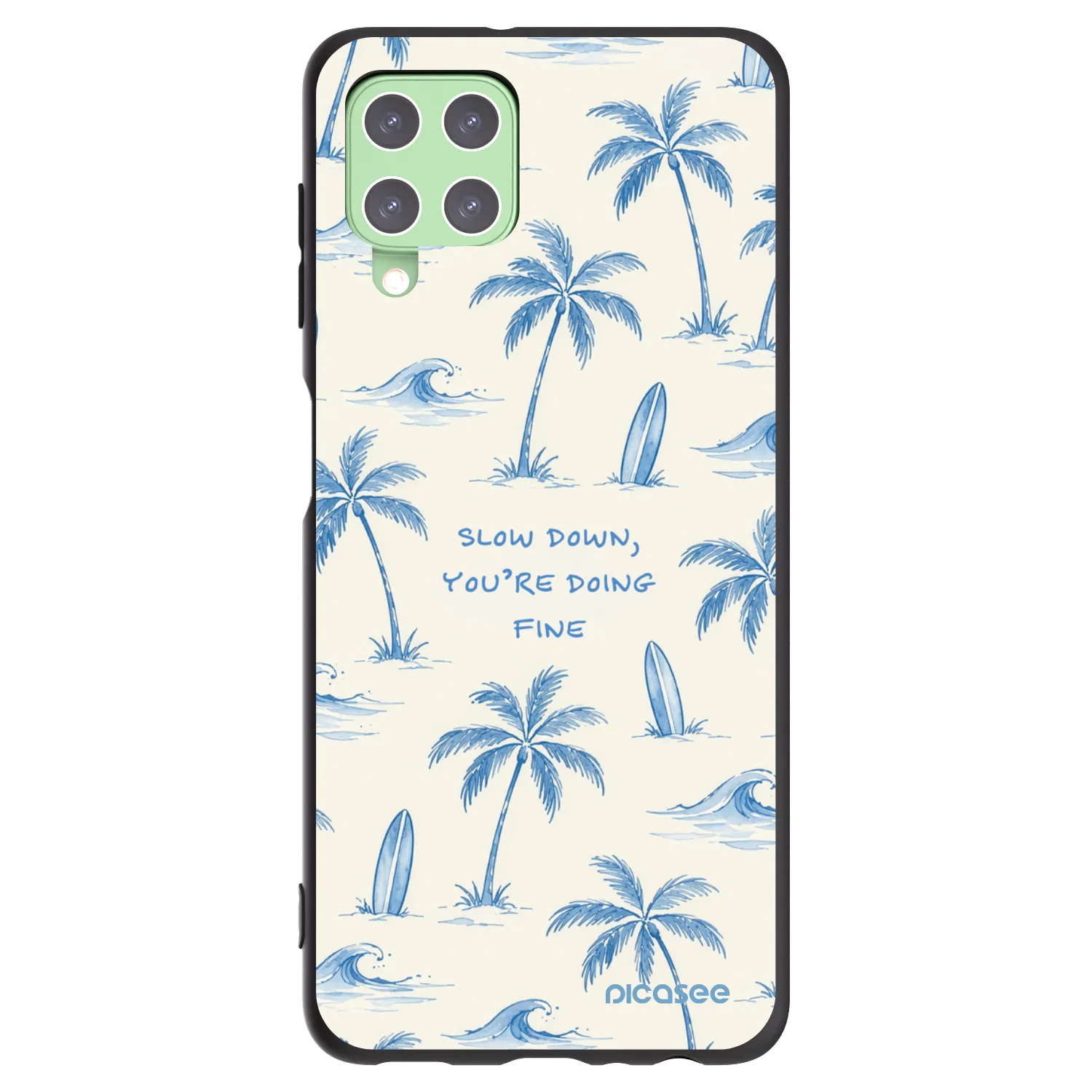 Picasee silikonski črni ovitek za Samsung Galaxy A22 A225F 4G - Slow Tide