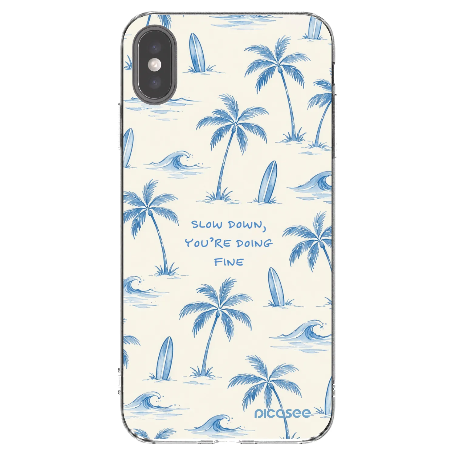 Picasee silikonski prozorni ovitek za Apple iPhone XS Max - Slow Tide