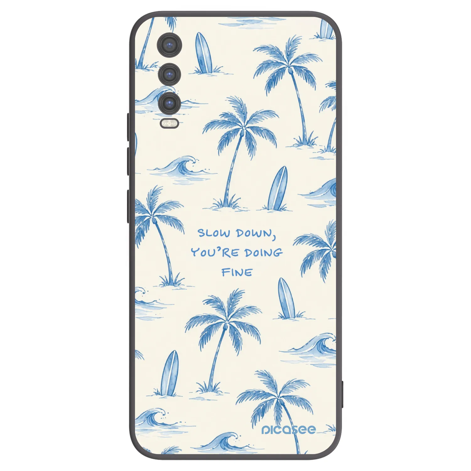 Picasee silikonski črni ovitek za Vivo Y20s - Slow Tide