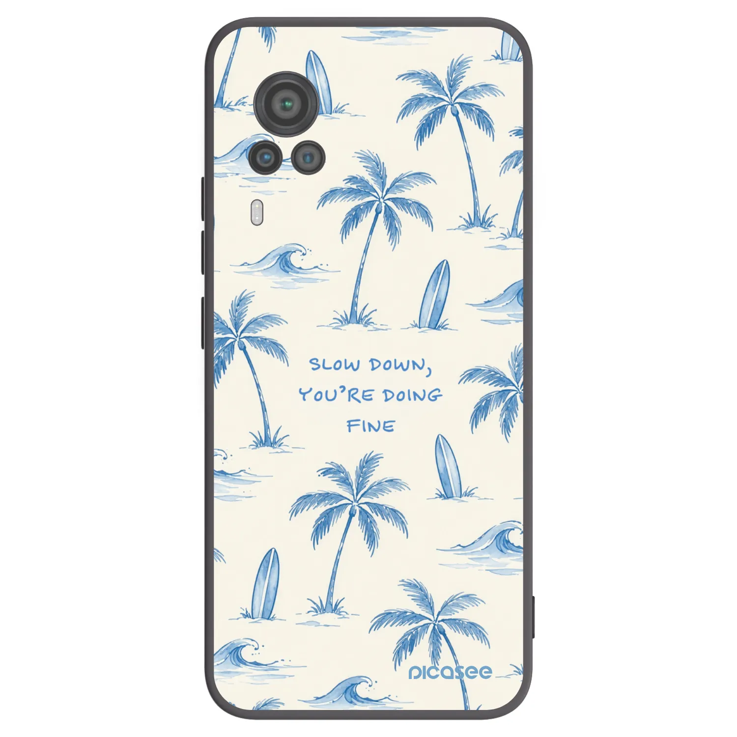 Picasee silikonski črni ovitek za Vivo X60 Pro 5G - Slow Tide