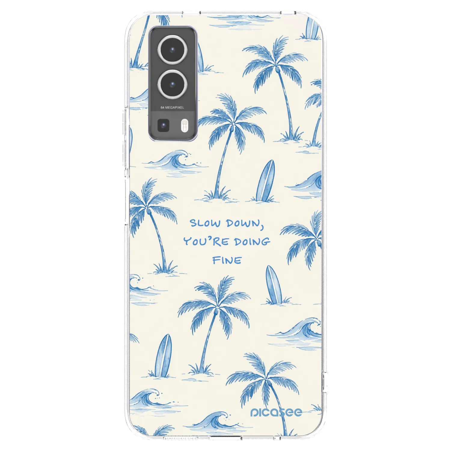 Picasee silikonski prozorni ovitek za Vivo Y72 5G - Slow Tide