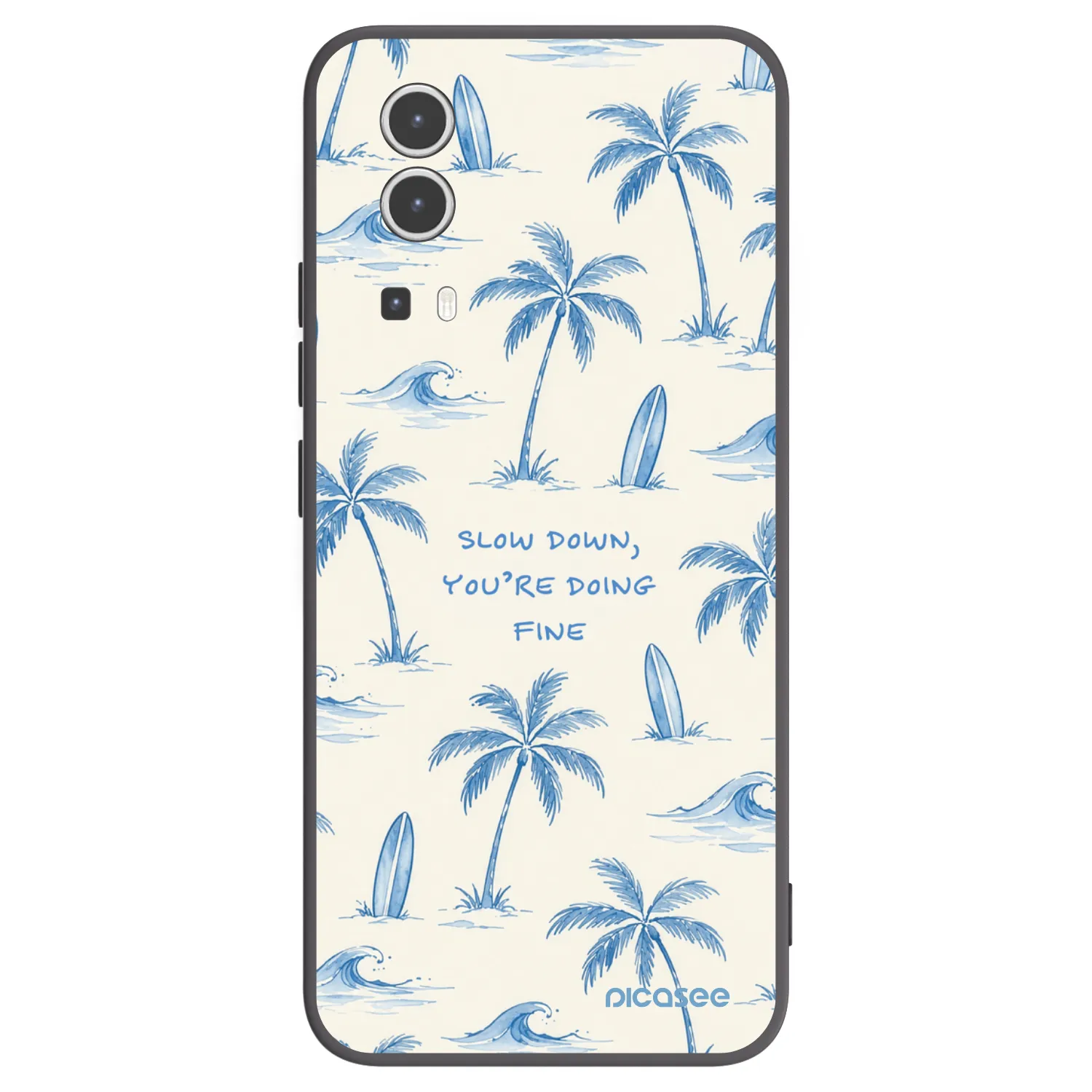 Picasee silikonski črni ovitek za Vivo Y72 5G - Slow Tide