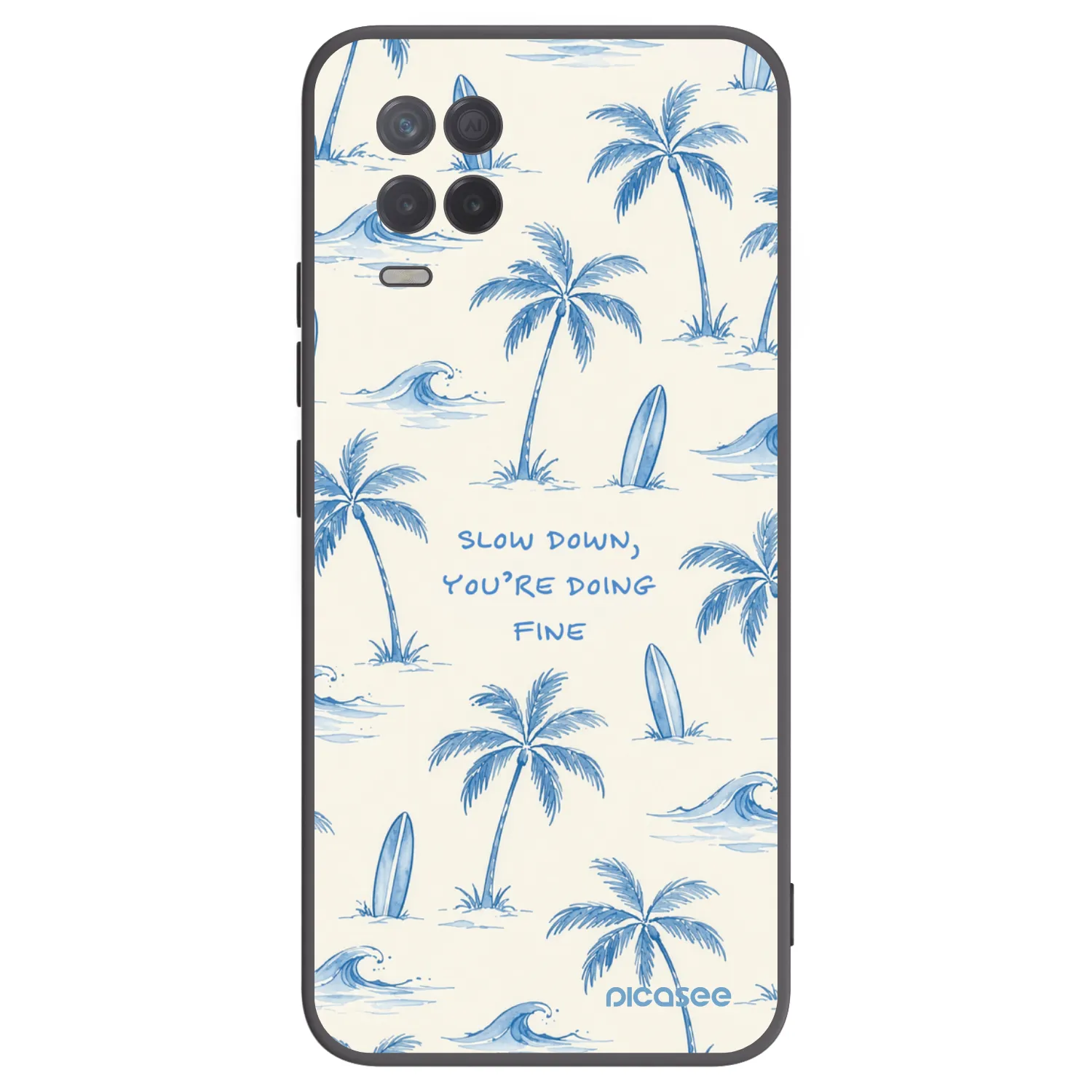 Picasee silikonski črni ovitek za Realme 8 5G - Slow Tide