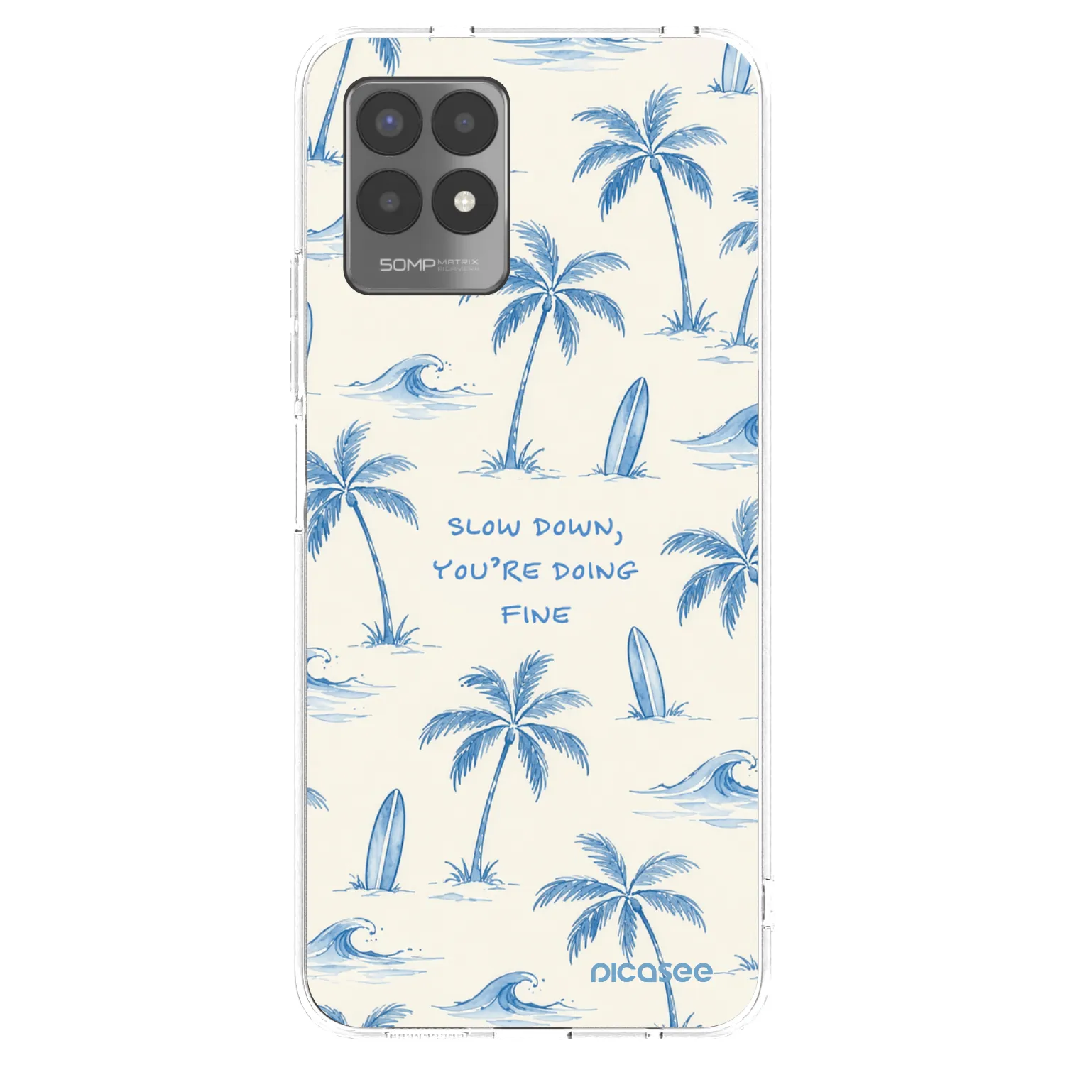 Picasee silikonski prozorni ovitek za Realme 8i - Slow Tide