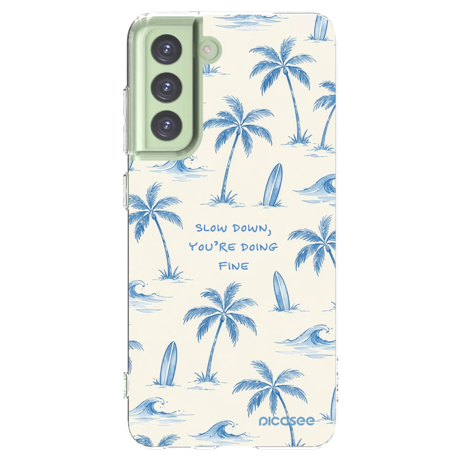 Picasee silikonski prozorni ovitek za Samsung Galaxy S21 FE 5G - Slow Tide