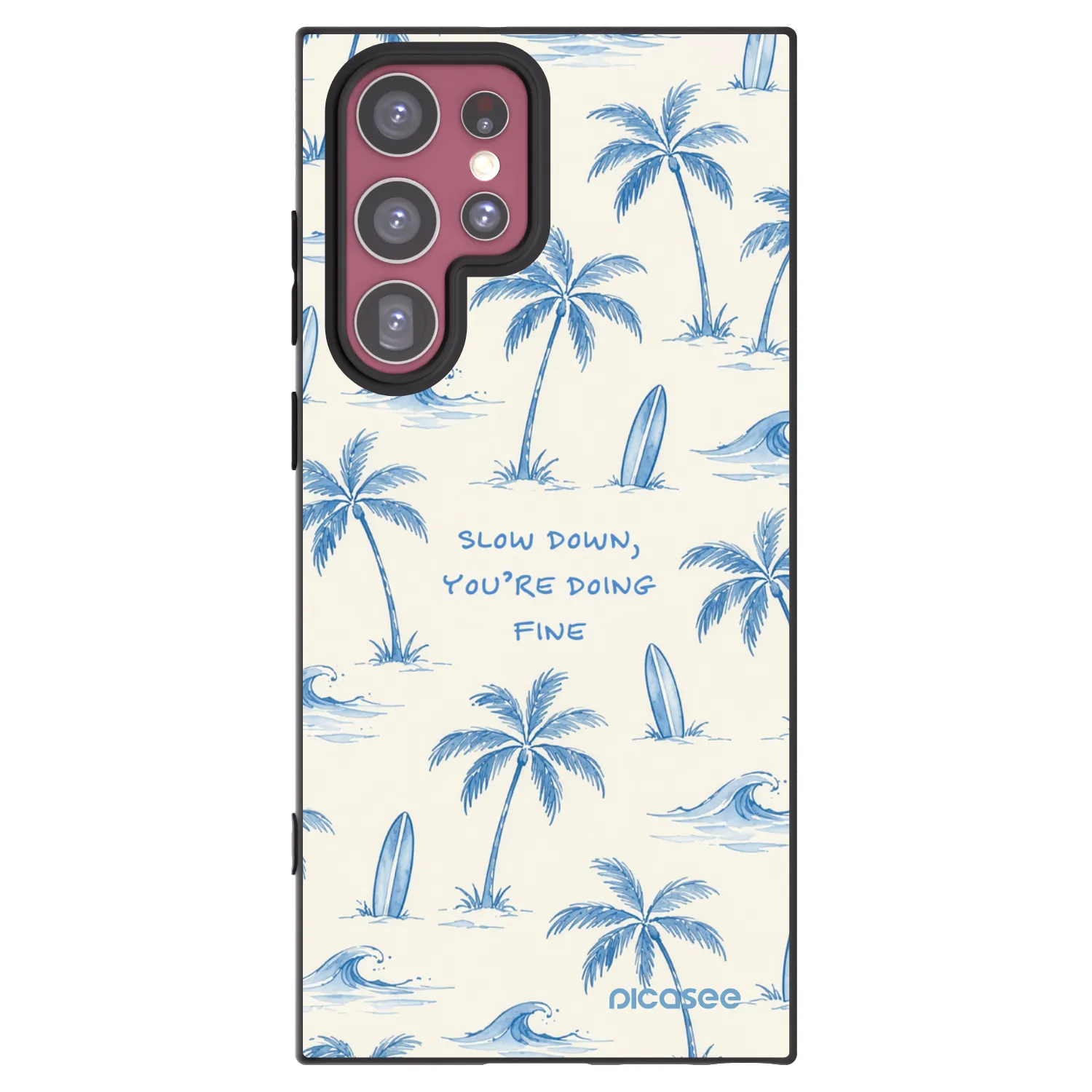 Picasee silikonski črni ovitek za Samsung Galaxy S22 Ultra 5G - Slow Tide