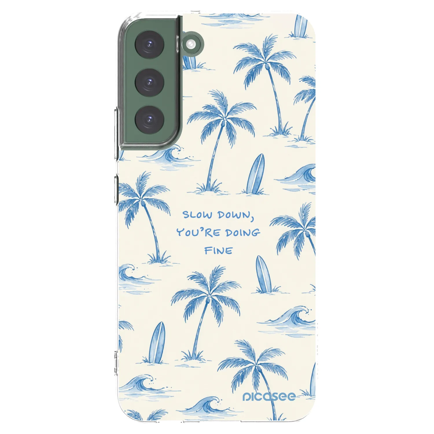 Picasee silikonski prozorni ovitek za Samsung Galaxy S22+ 5G - Slow Tide