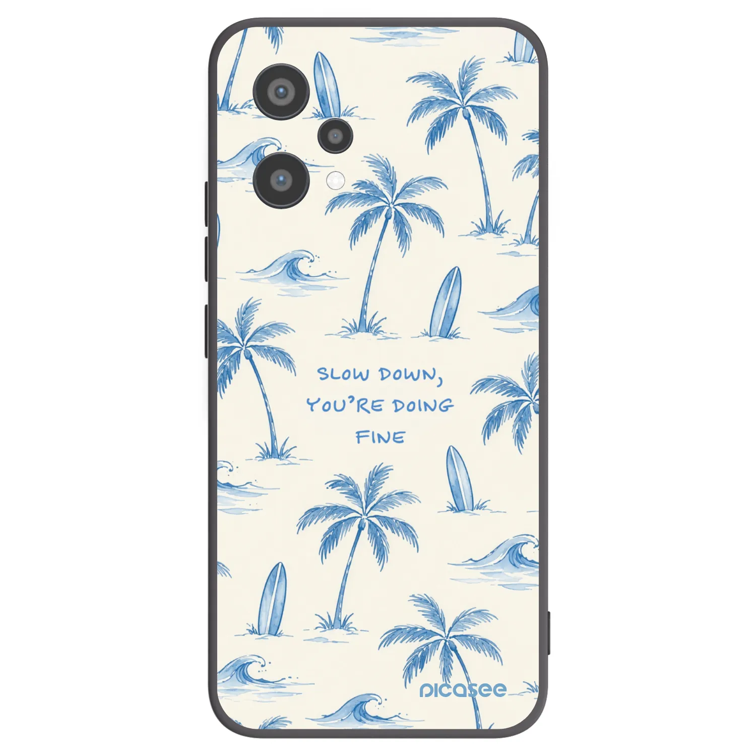 Picasee silikonski črni ovitek za Realme 9 Pro 5G - Slow Tide
