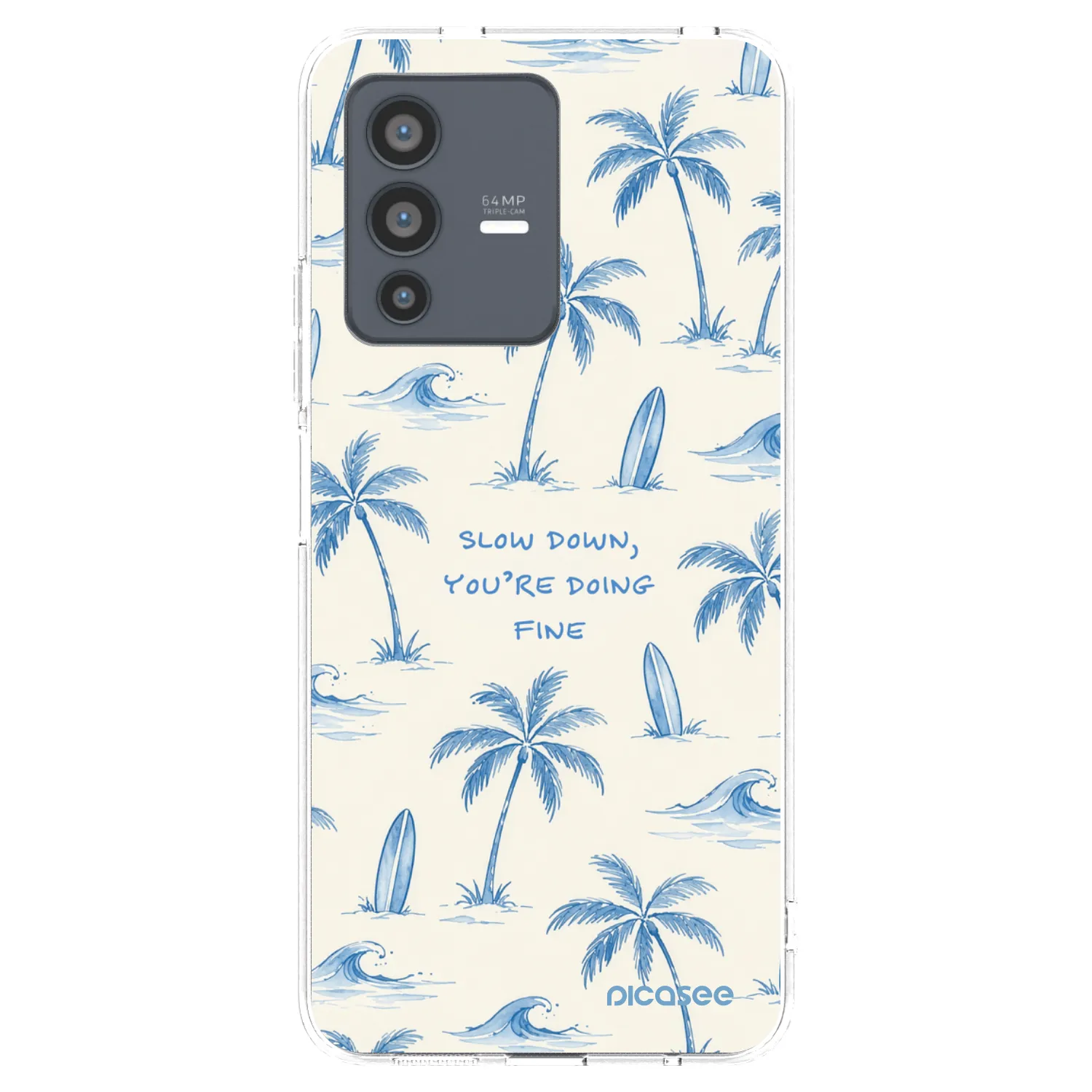 Picasee silikonski prozorni ovitek za Vivo V23 5G - Slow Tide