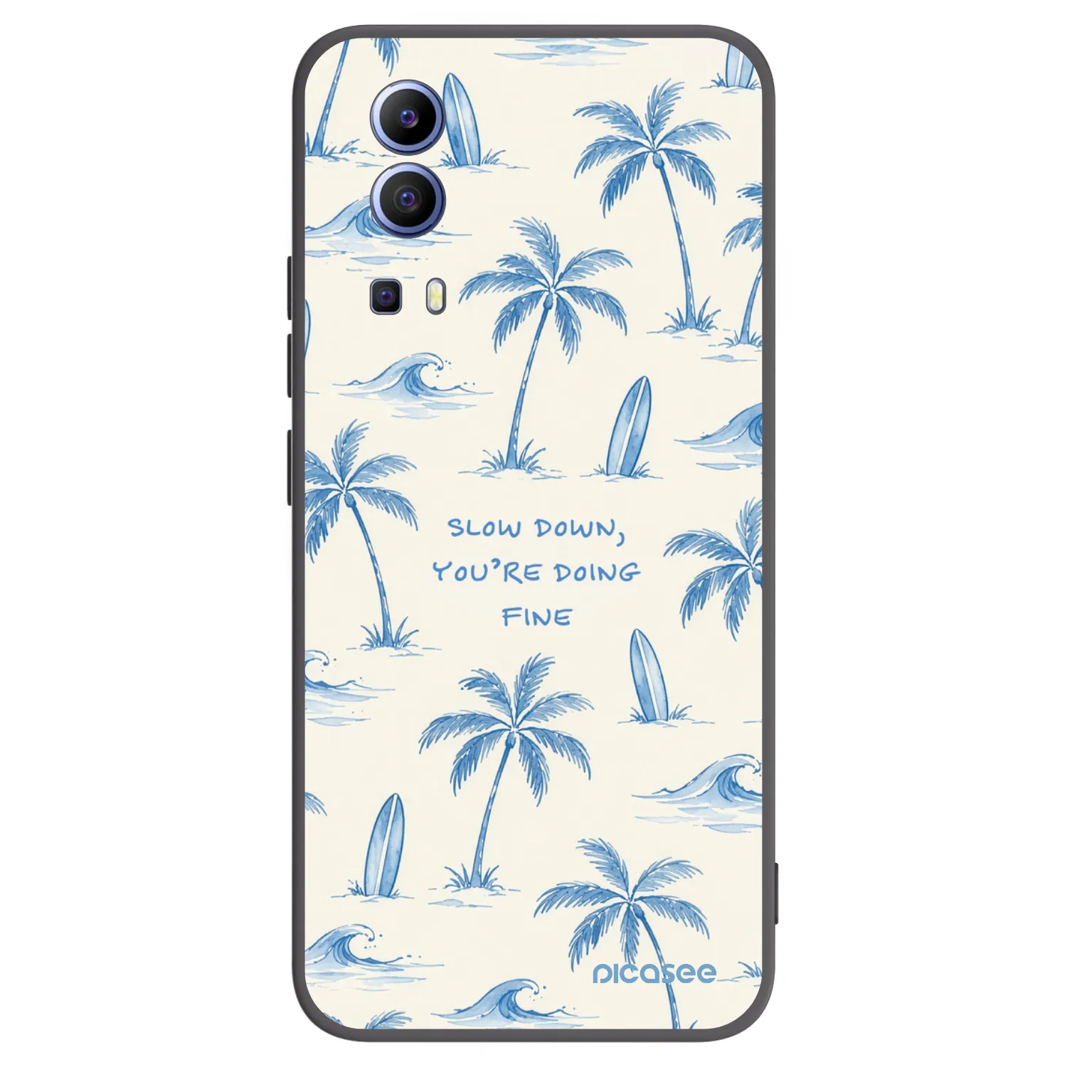 Picasee silikonski črni ovitek za Vivo Y52 5G - Slow Tide