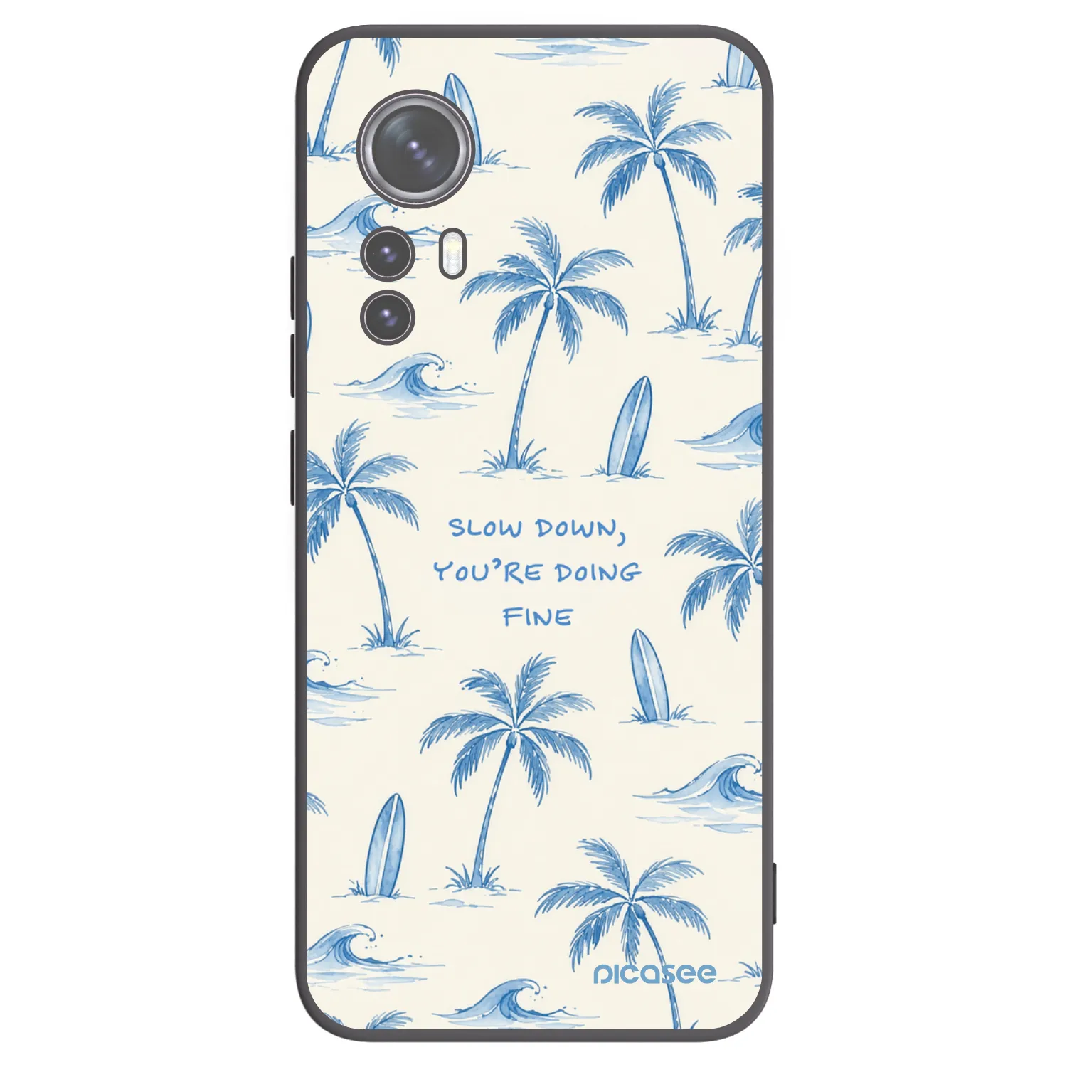 Picasee silikonski črni ovitek za Xiaomi 12X - Slow Tide