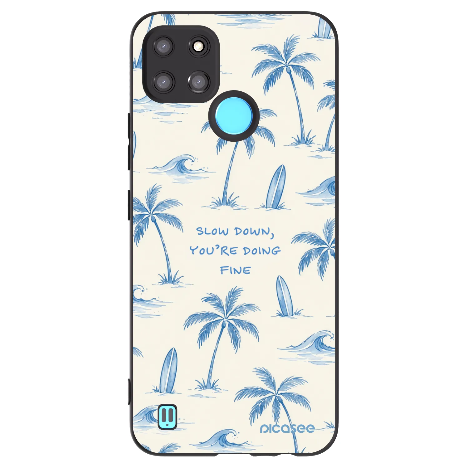 Picasee silikonski črni ovitek za Realme C21Y - Slow Tide