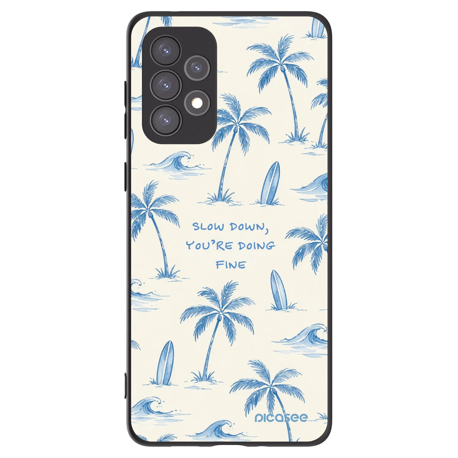 Picasee silikonski črni ovitek za Samsung Galaxy A73 5G - Slow Tide