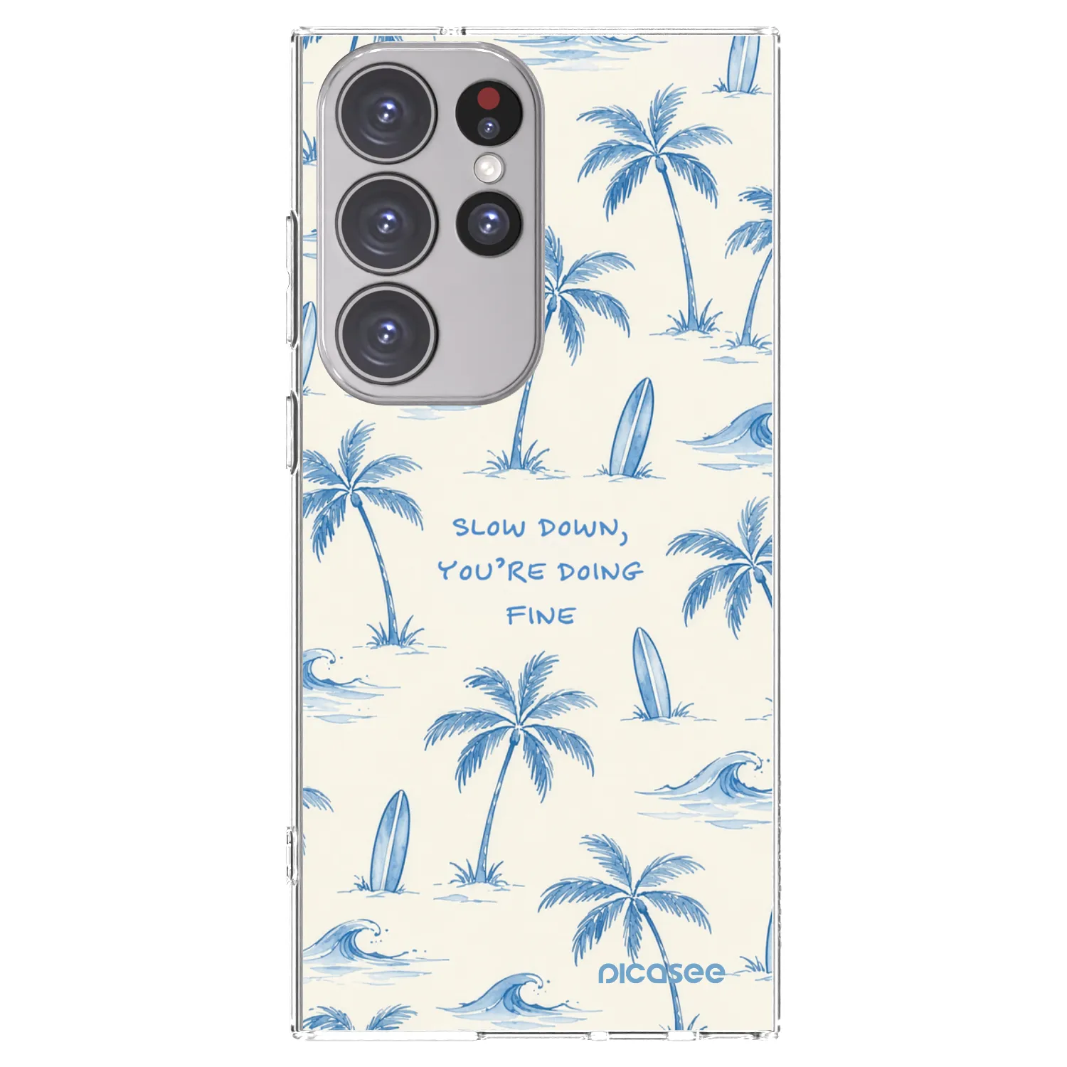 Picasee silikonski prozorni ovitek za Samsung Galaxy S23 Ultra 5G - Slow Tide