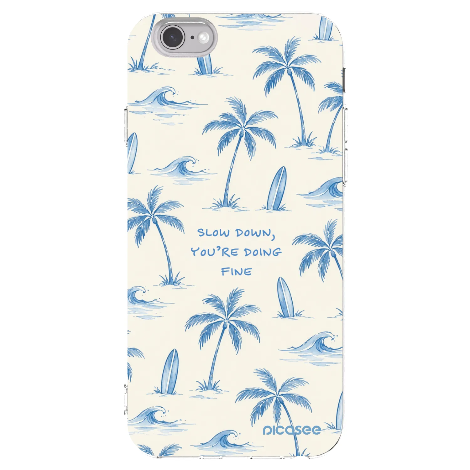 Picasee silikonski prozorni ovitek za Apple iPhone 6/6S - Slow Tide