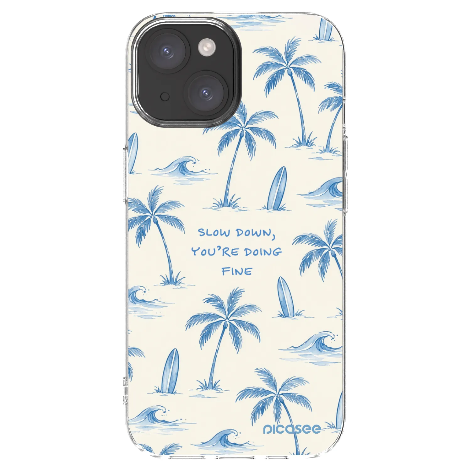 Picasee silikonski prozorni ovitek za Apple iPhone 15 - Slow Tide