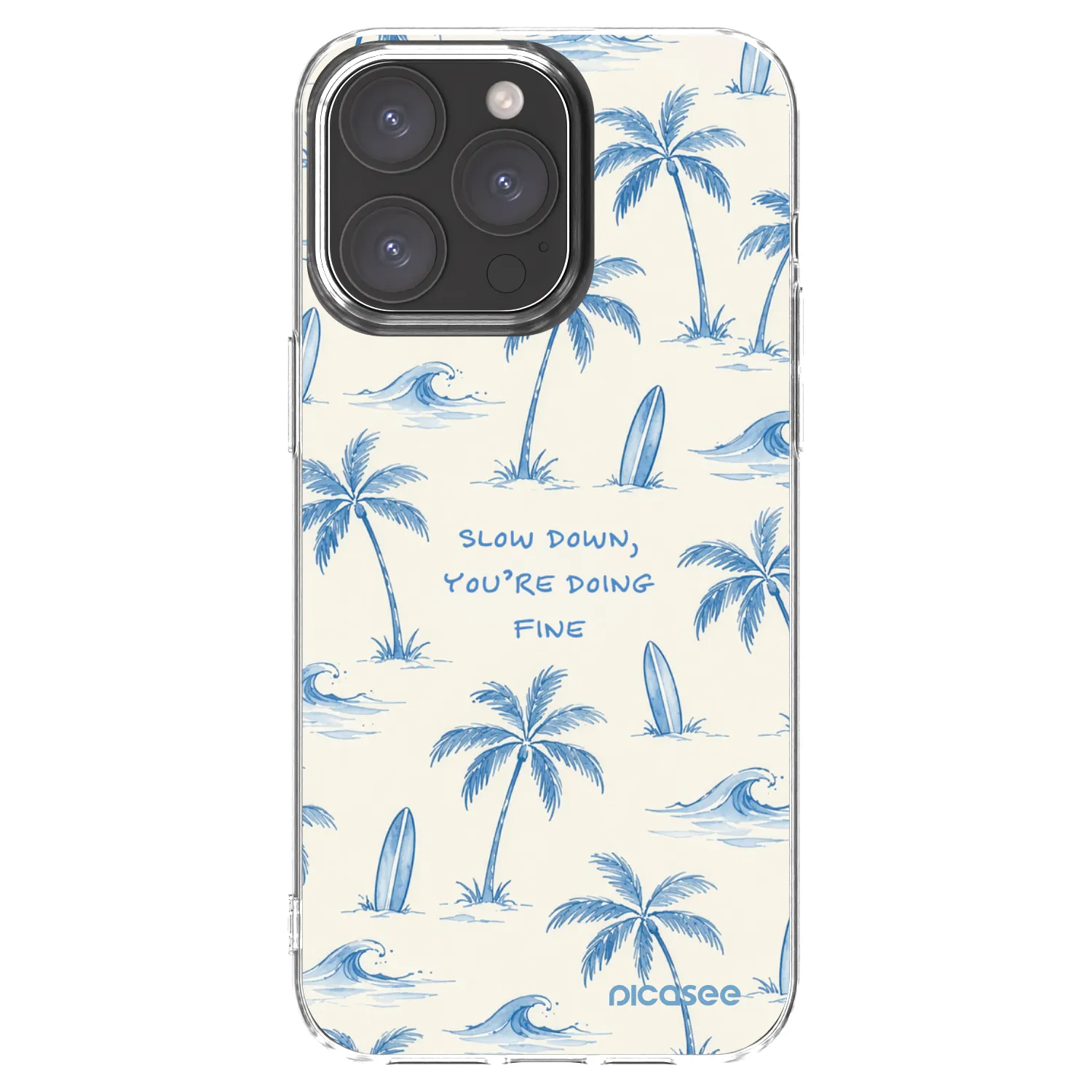Picasee silikonski prozorni ovitek za Apple iPhone 15 Pro Max - Slow Tide
